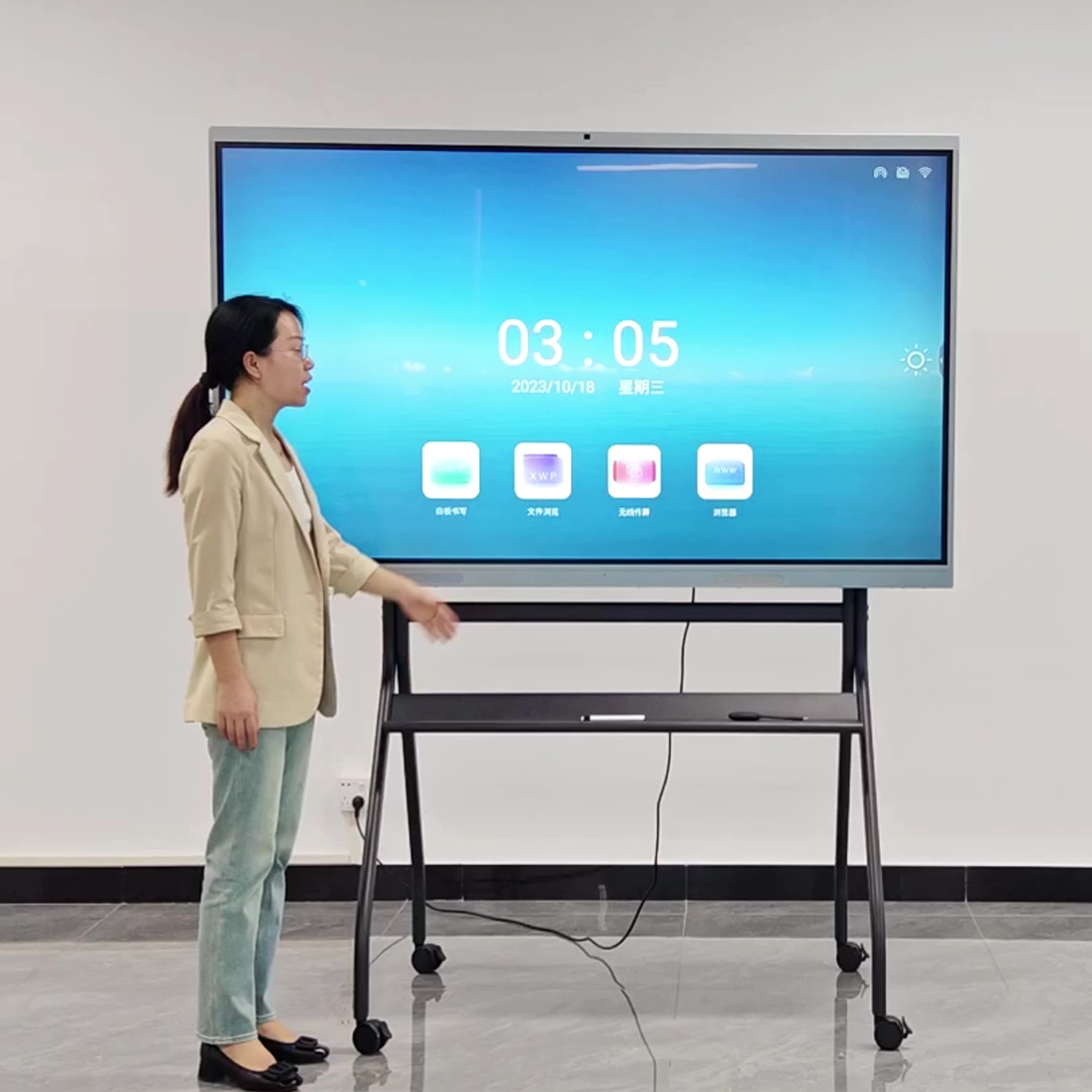 Finger Touch Screen Lcd Blackboard 65/75/86/98/110 Inch Electronic