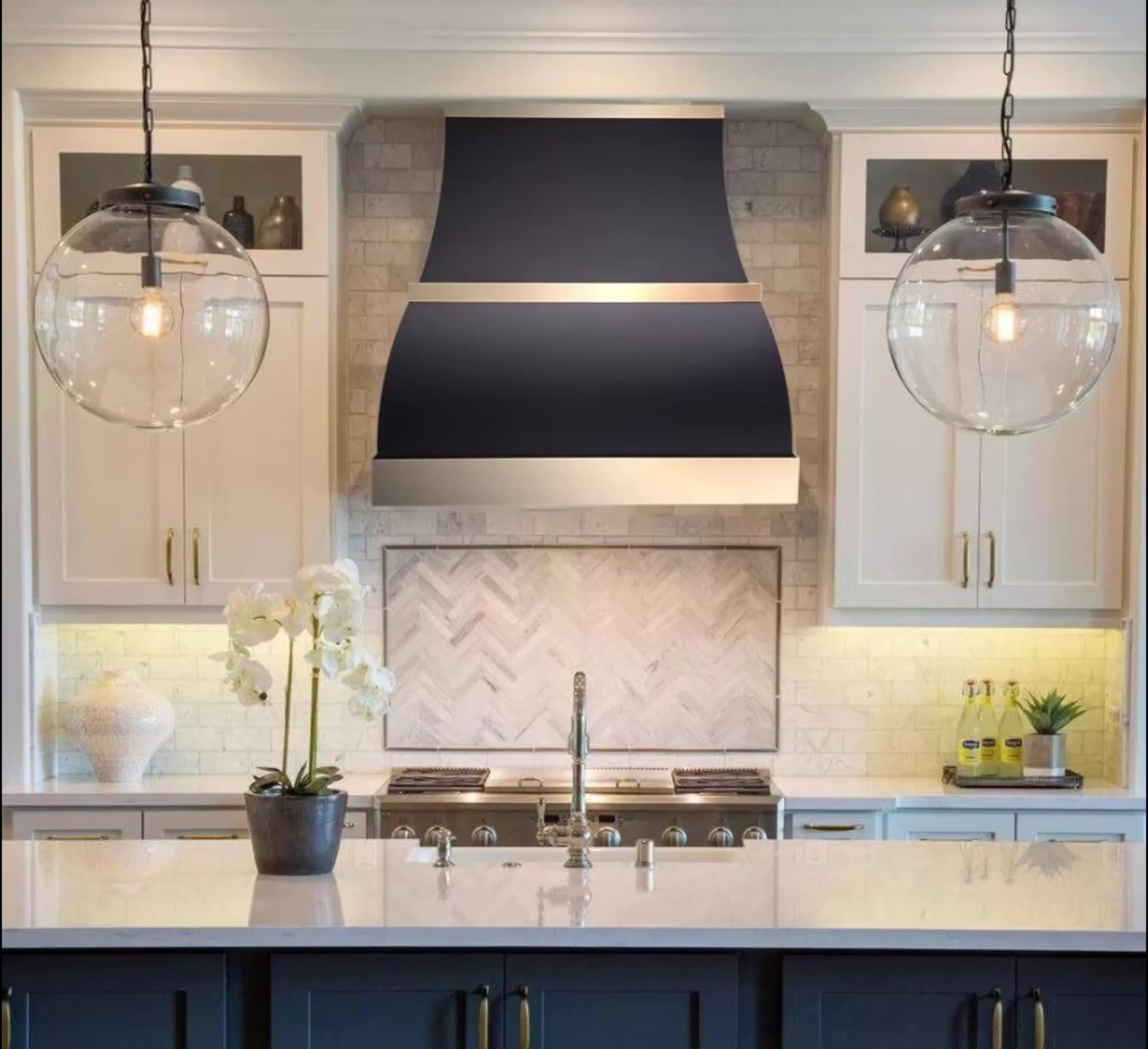 Modern Design Luxury Customized Wall Mounted Stainless Steel Kitchen