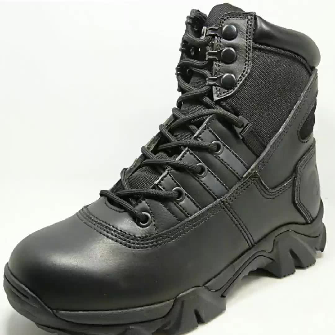 Army Combat Boots Black Genuine Leather Swat Unisex Military Boots ...