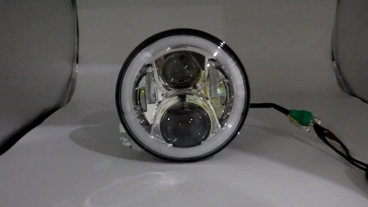 Bicycle Headlight For Harley Auto Led Headlight Round 7 Inch Led