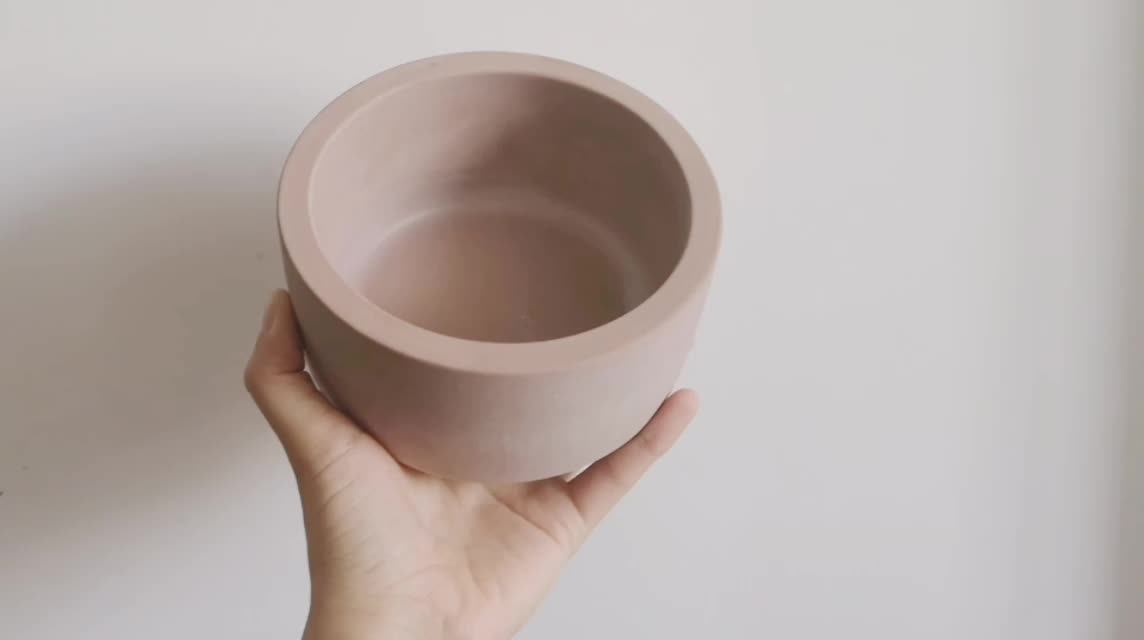 Custom Handmade Empty Cement Concrete Candle Jar Of Home Decoration