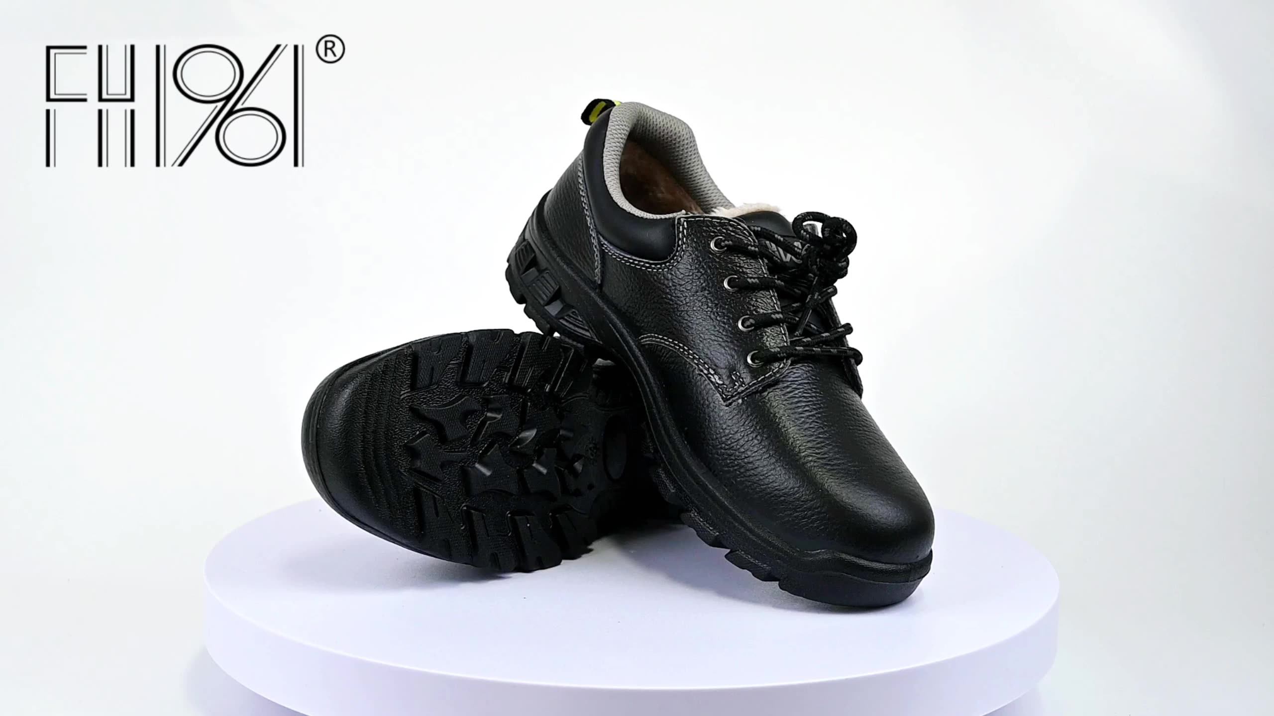 Fh1961 Highquality Black Antislip Safety Shoes With Special Sole