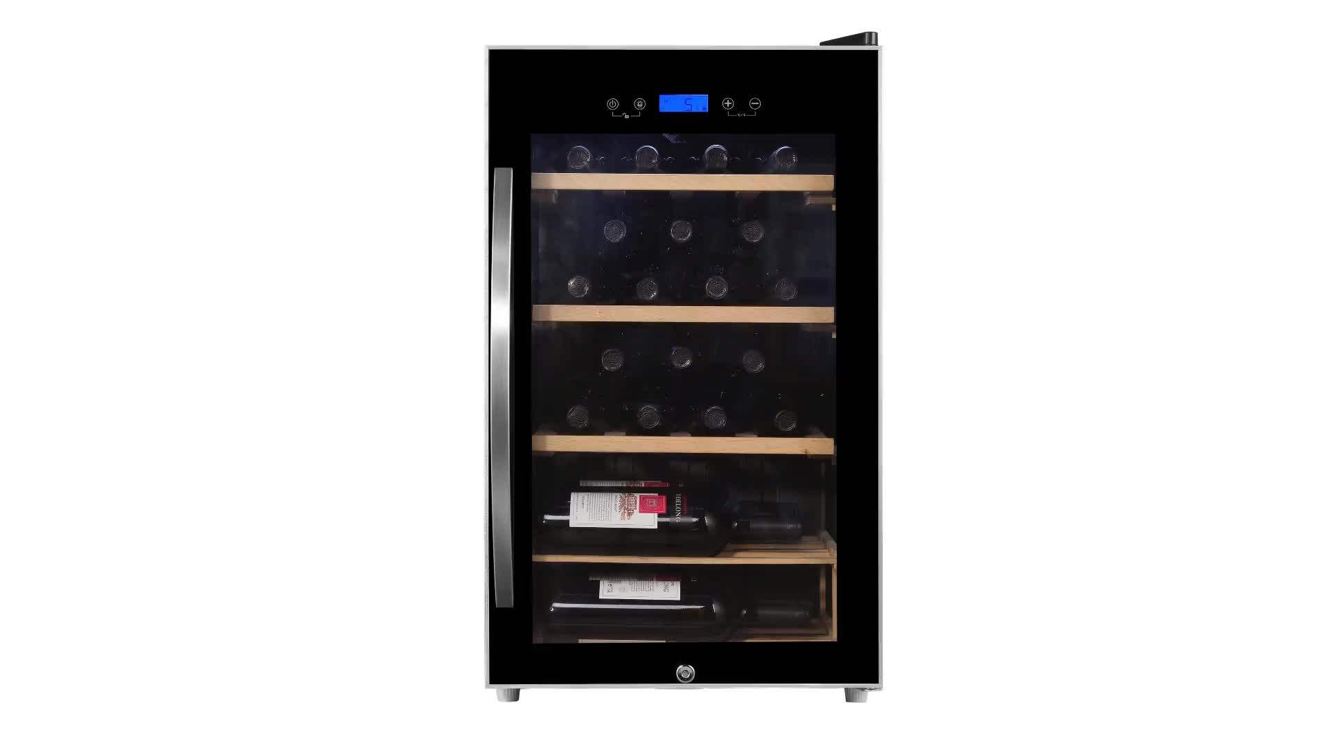 ตู้แช่ไวน์28ขวดพร้อมจอแสดงผลประตูกระจก Buy Wine Cooler,28ขวดไวน์,ไวน์