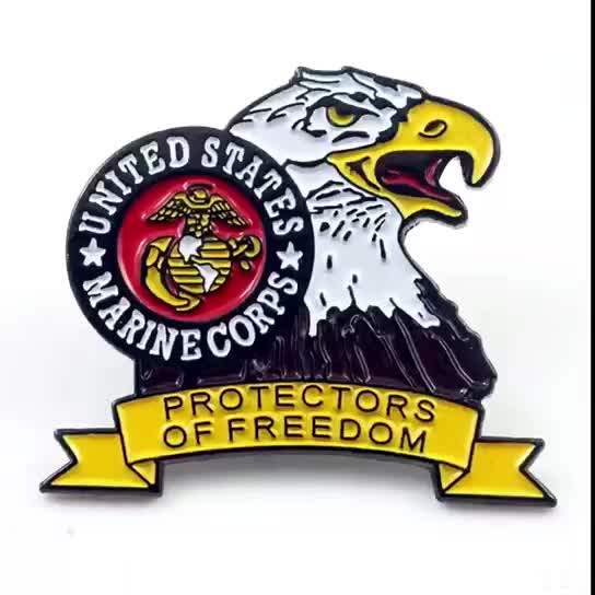 Wholesale Military Lapel Pin With Eagles Head/eagle Head Lapel Pins/eagle Lapel Pin Buy