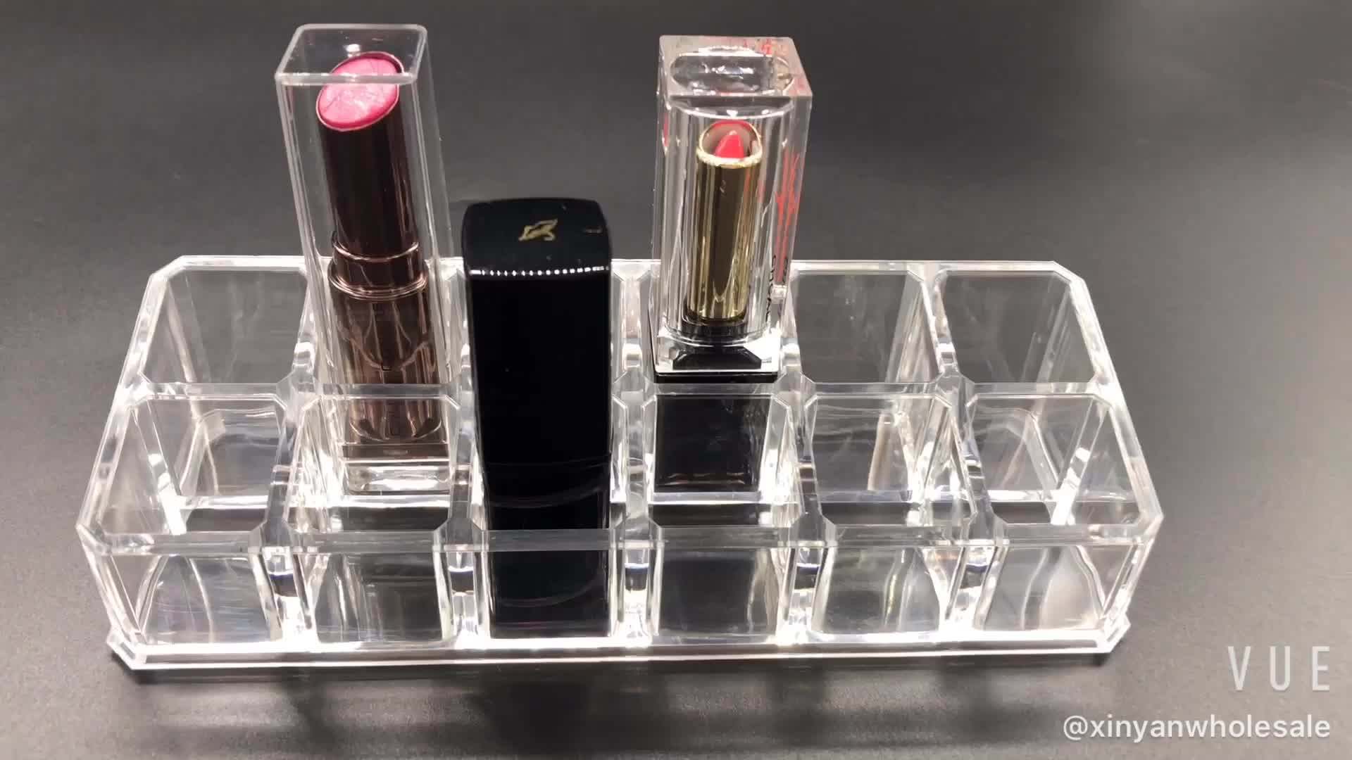 Xinyan Hot Sale Lipstick Storage Box Cheap Cosmetic Makeup Display Racks Customize Acrylic