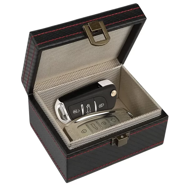 in stock small size carbon fiber foreign trade explosion car key signal shielding box RFID mobile phone signal radiation protection box