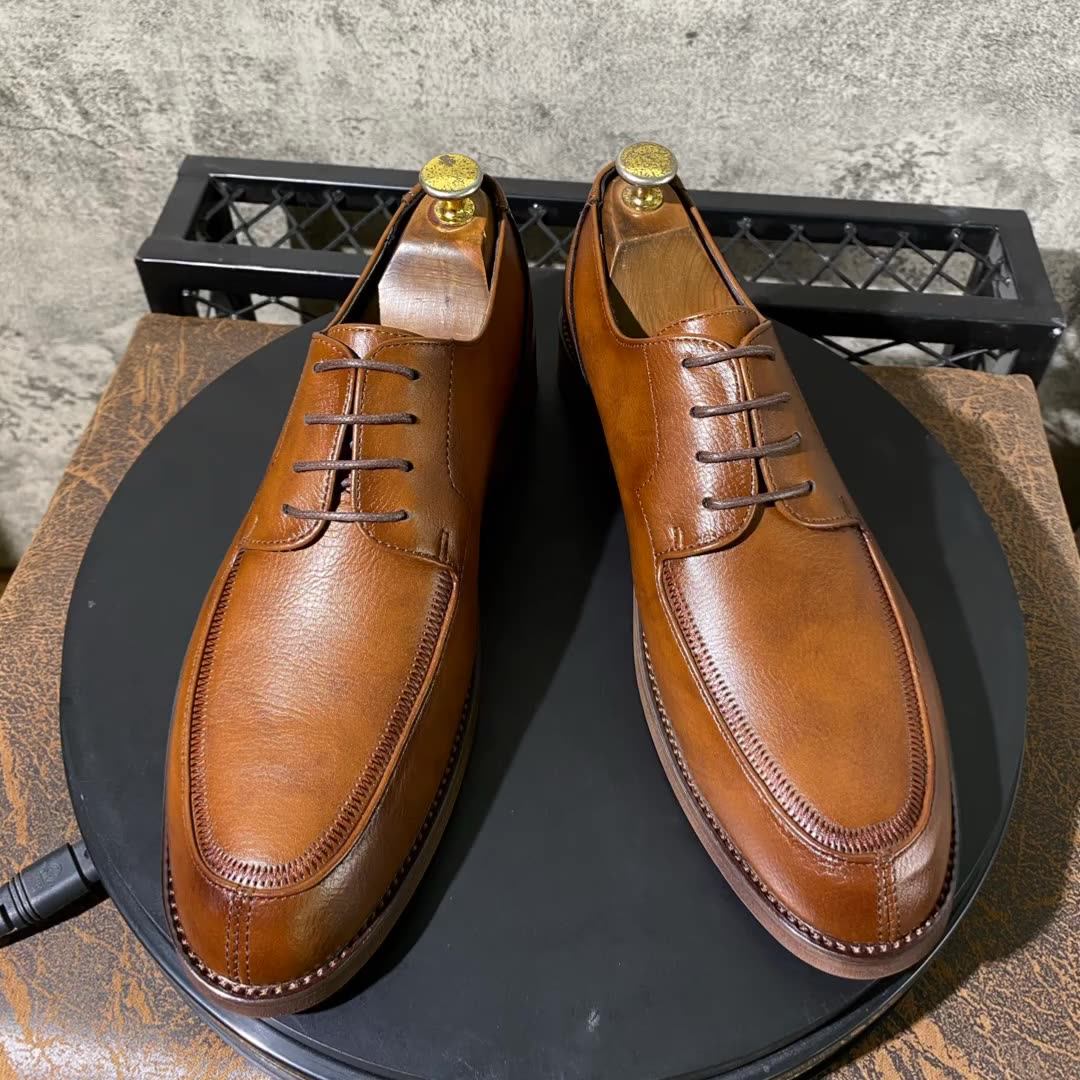 2022 Formal Shoes Men Italian Brand Genuine Leather Shoes Oxford Dress