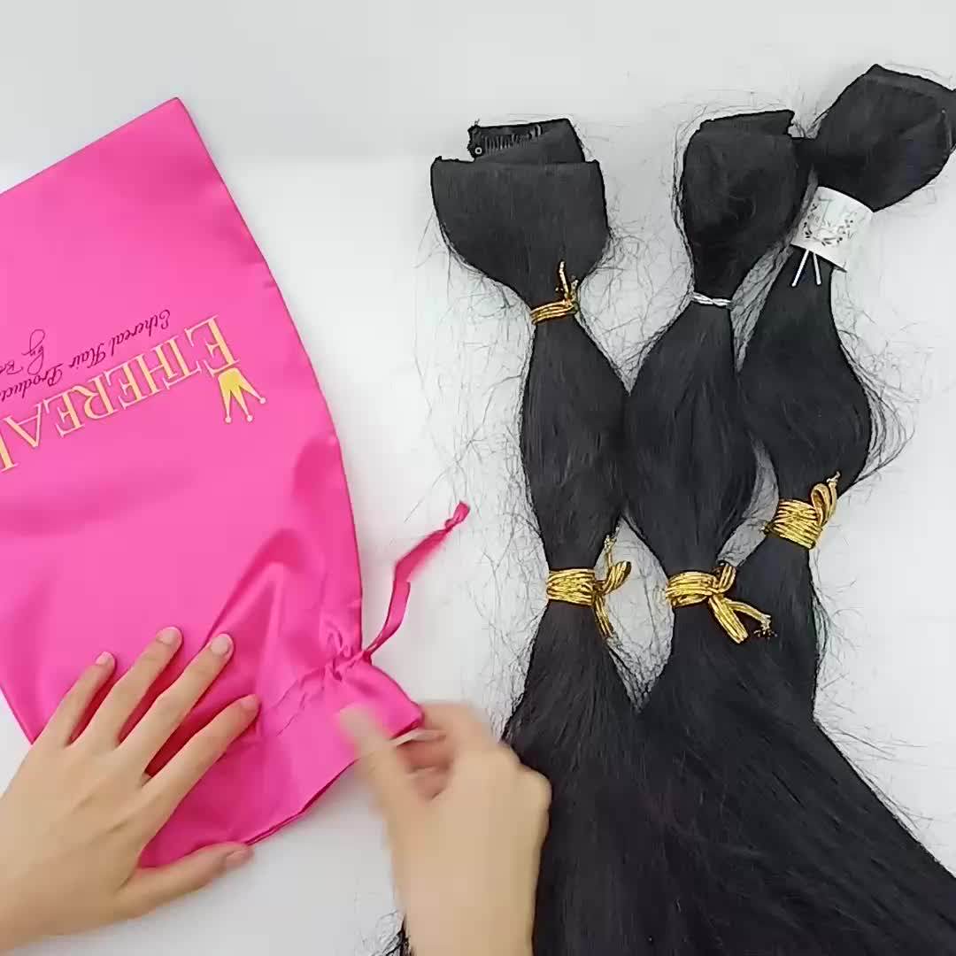 Custom Hair Garment Bags With Plastic Bags Hair Extensions For Bundle