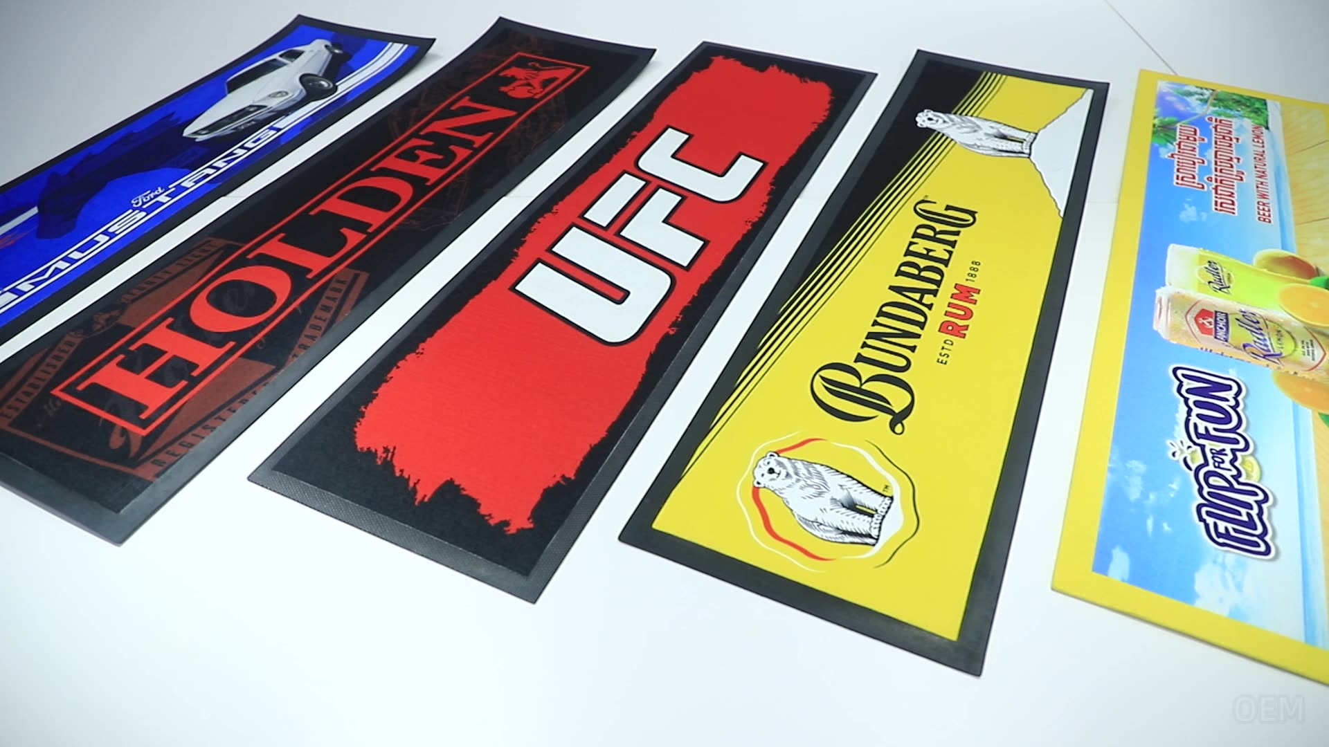 F1 Cheap Price Sublimation Oem Logo Natural Rubber Desk Mat For Bar