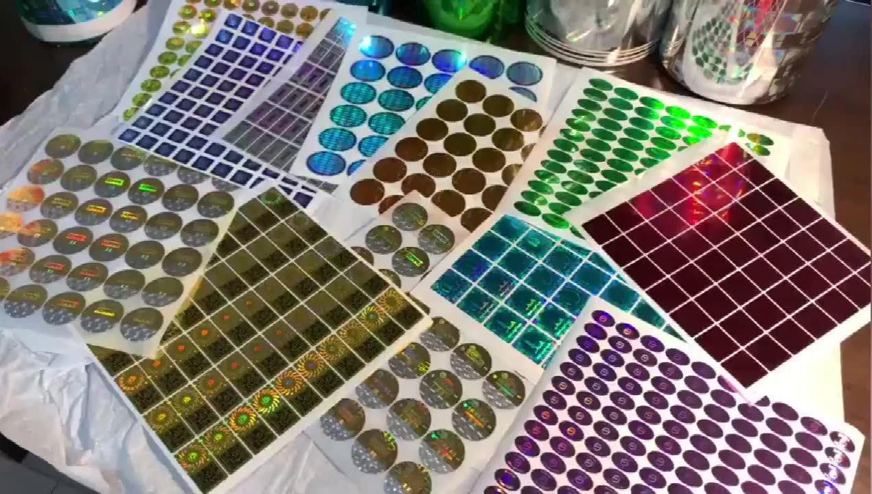 Customized Hologram Win Logo Laser System Stickers Holographic Color Changing Label Vinyl Win