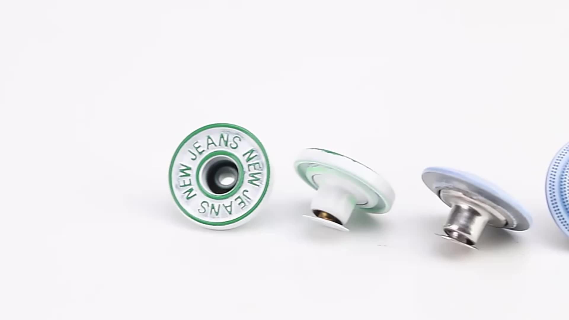 Custom Logo Embossed Snap Button Zink Alloy Metal Gold Silver Denim