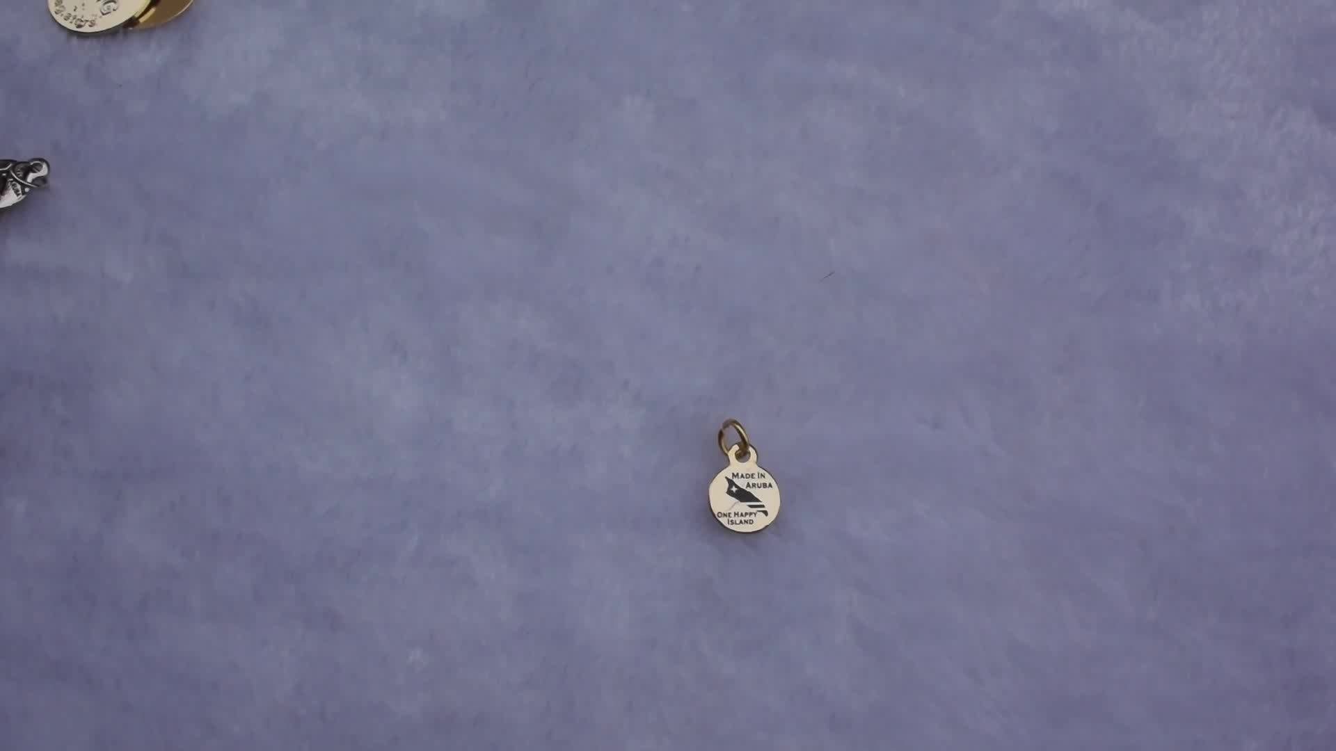 Gold Silver Custom Logo Metal Jewelry Bracelets Tags Disc Shape Factory