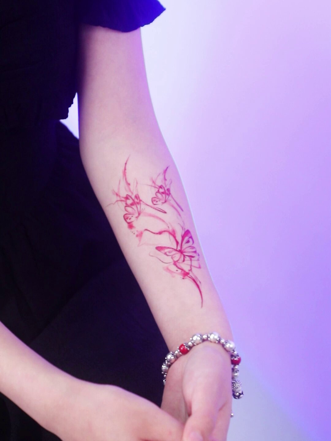 🔥全网爆火的XMXP蝴蝶纹身贴测评来啦！锁骨手臂都能贴，多巴胺女孩必备✨_身体彩妆_淘宝美妆网, image size:1080x1440