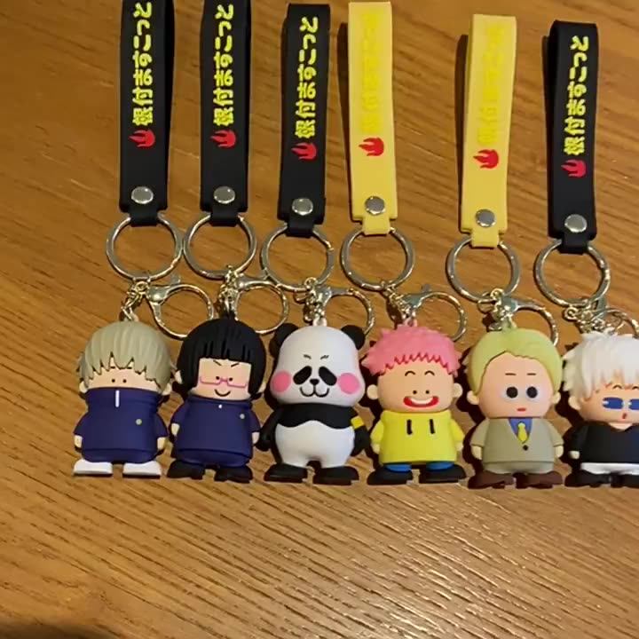 Japanese Anime Jujutsu Kaisen Keychain 3d Pvc Rubber Key Chain Backpack