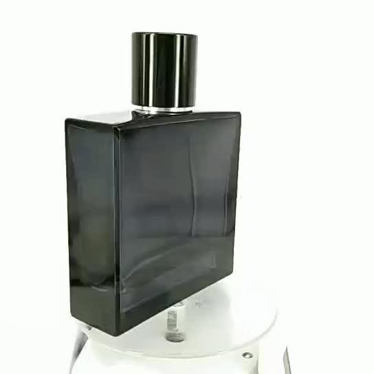 100ml Blue Glass Bottle With Lid For Men Perfume Bottles