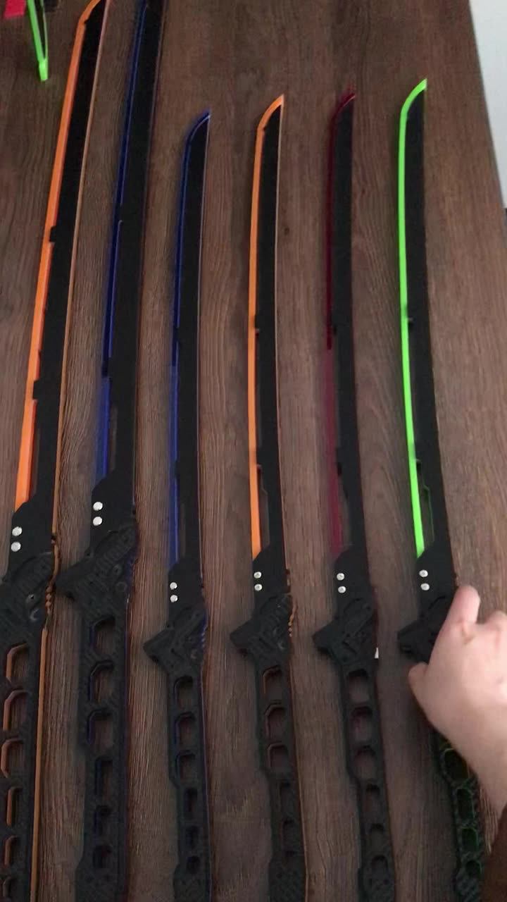 Cyberpunk 2077 Katana Acrylic Plastics 80cm 108cm Rechargeable Sword
