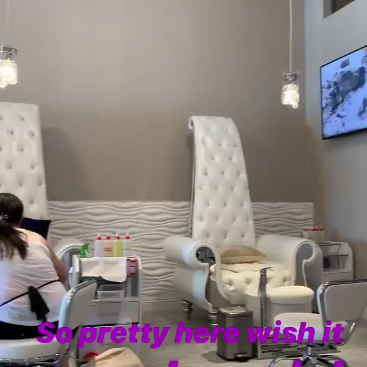 Trono Rey Rosa/equipos De Masaje Con Moderno De Cuero Negro/terciopelo