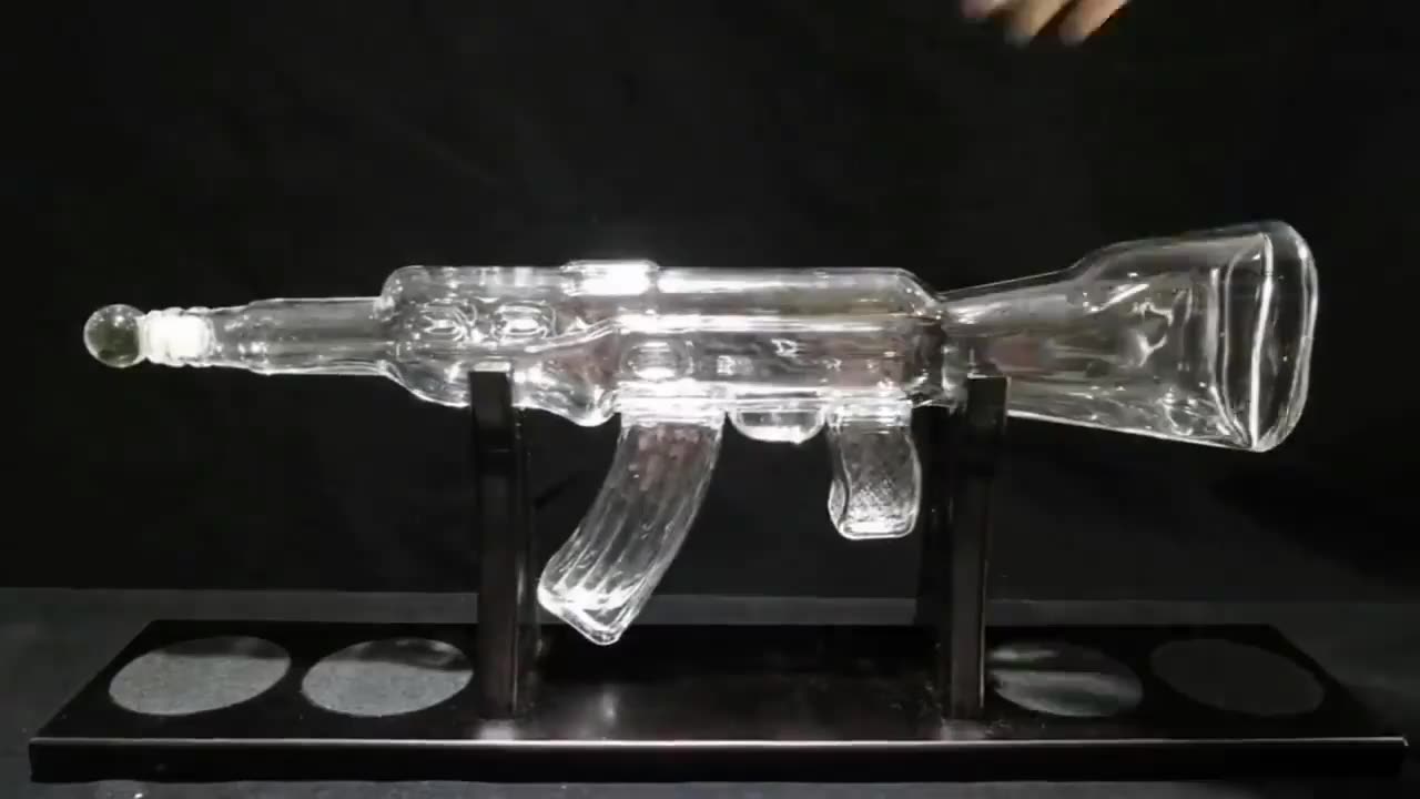 Whole Sale Gun Decanter Picture / Ak 47 Gun Glass Wiskey Decanter Ak