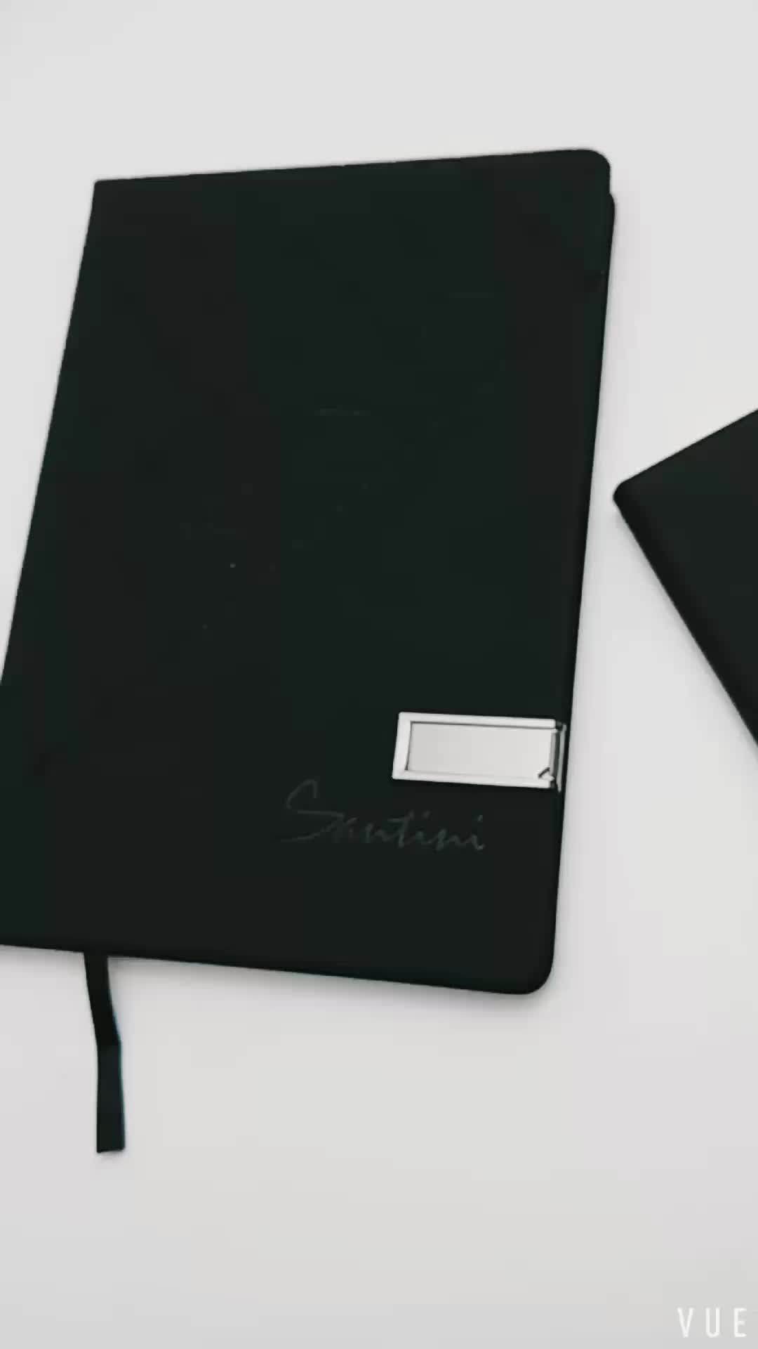 Promotional Pu Leather Notebook With Pen Holder And Usb Business Gift