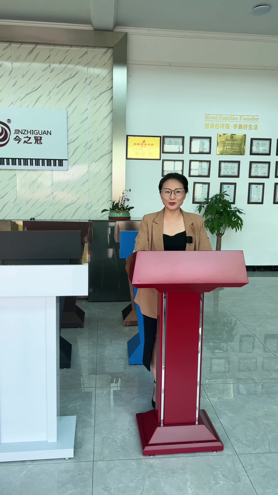 定制不锈钢演讲台发言台店面迎宾台主持台咨客台接待台导购台讲台-阿里巴巴
