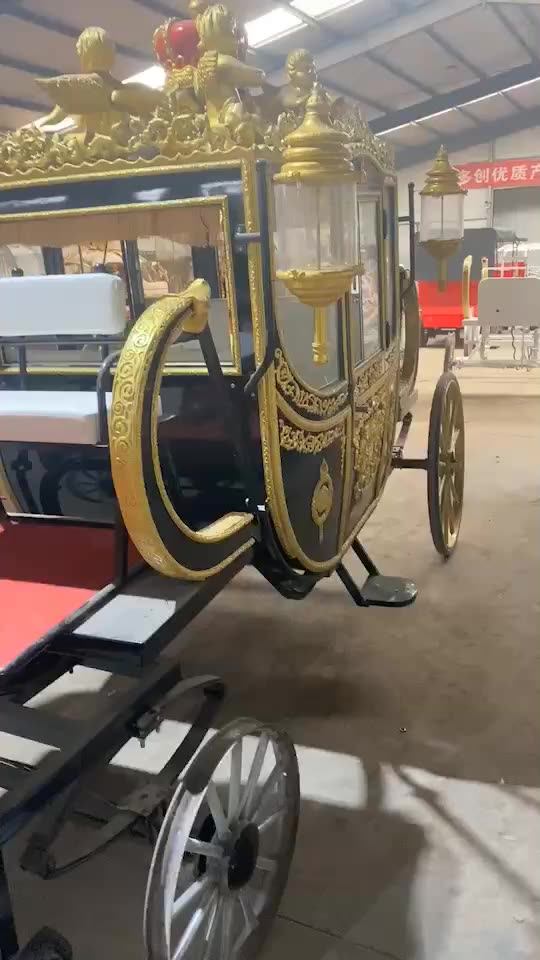 2020 New Design Factory Price Luxury Used Horse Drawn Royal Horse Carts