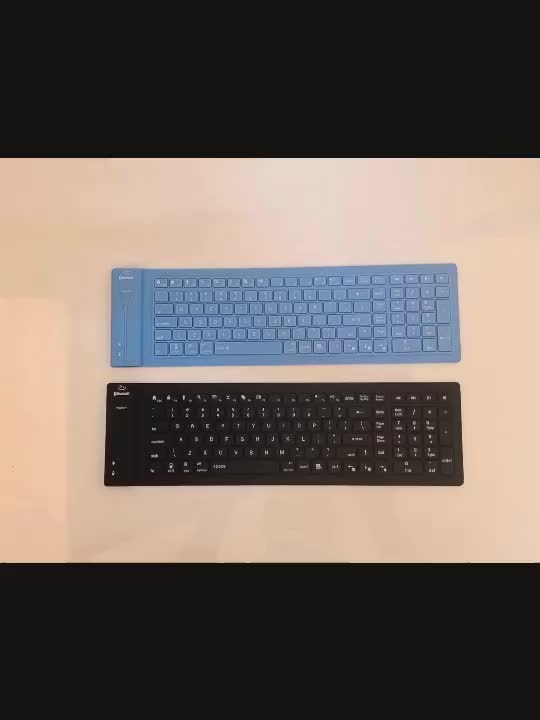 Unique Roll Up Foldable Flexible Wireless Silicone Keyboard For Laptop