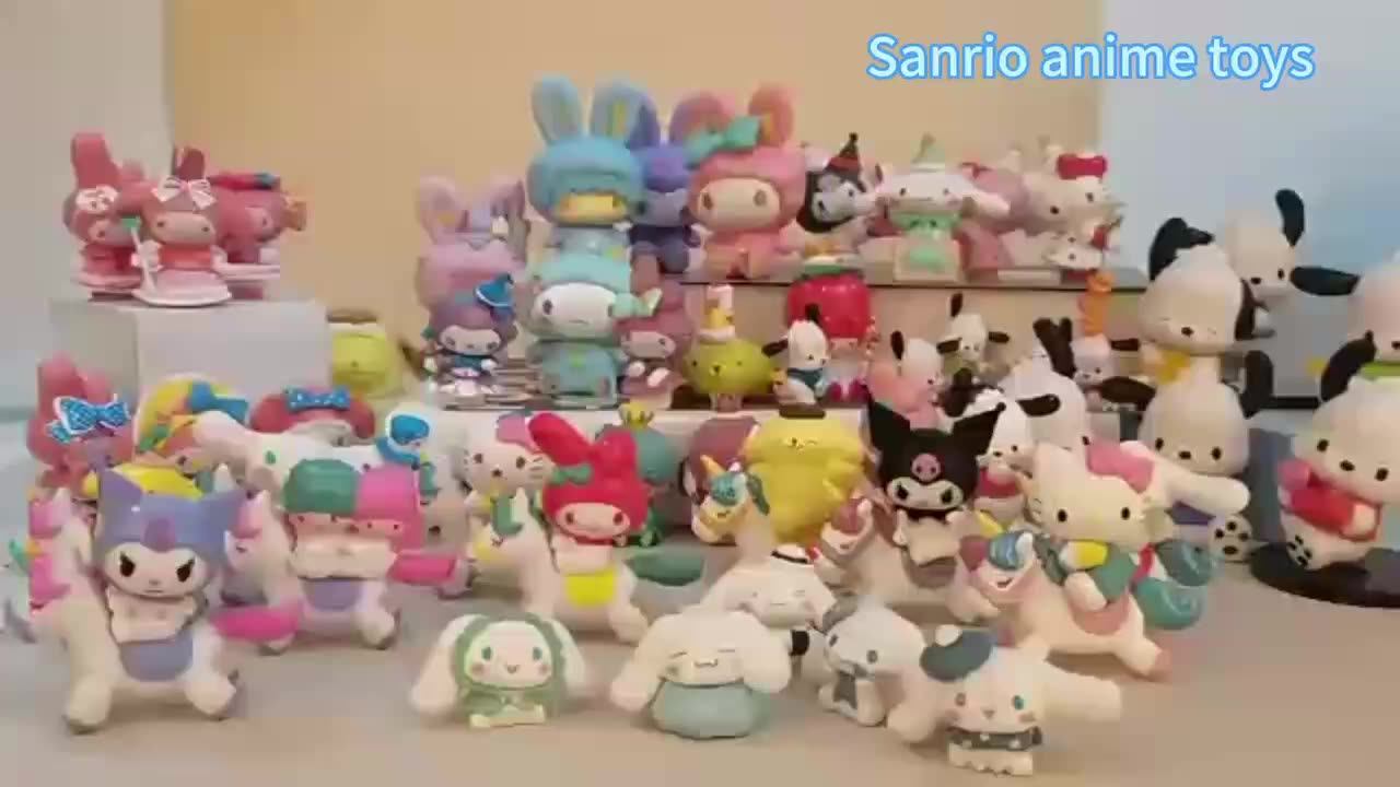 New Kawaii Sanrio Figure Toys Kuromi My Melody Cinnamoroll Action