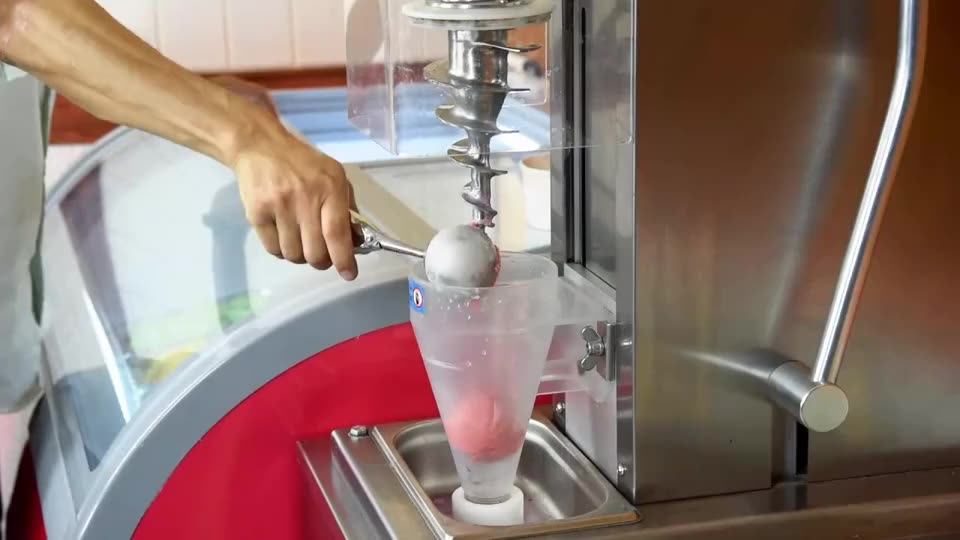 Swirl Fruits Ice Cream Mixing Machine/stir Frozen Yogurt Ice Cream