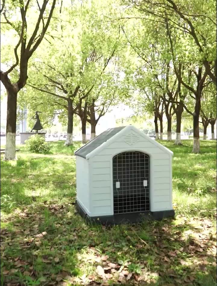 Modern Waterproof Plastic Large Dog House Outdoor Indoor Elevated Floor