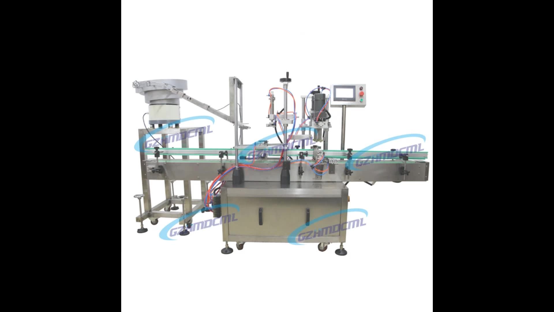 Automatic Pet Bottle Plastic Capping Machine With Auto Lid Feeding