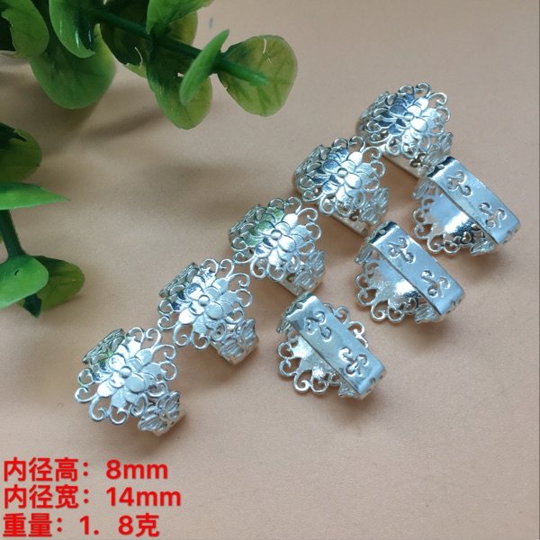 Factory direct selling S925 silver butterfly flower jade bracelet fracture crack repair accessories
