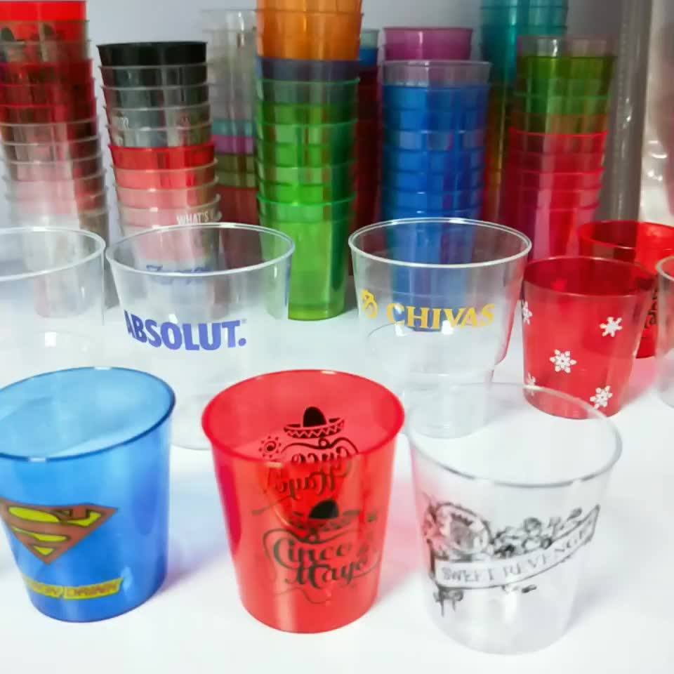 Decorative 1oz Disposable Plastic Dessert Shot Glass For Party Buy