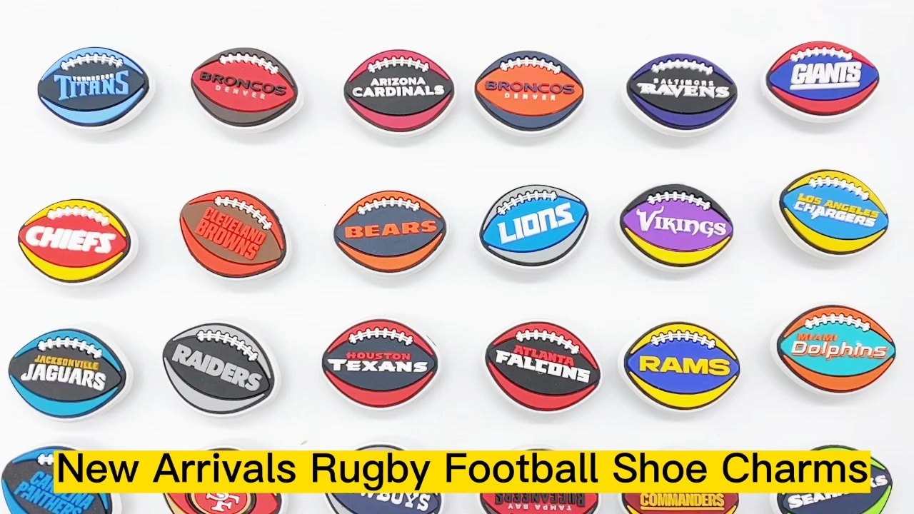 Custom Nfl Croc Shoe Charms Football Shirts Clog Charms Sports Charms
