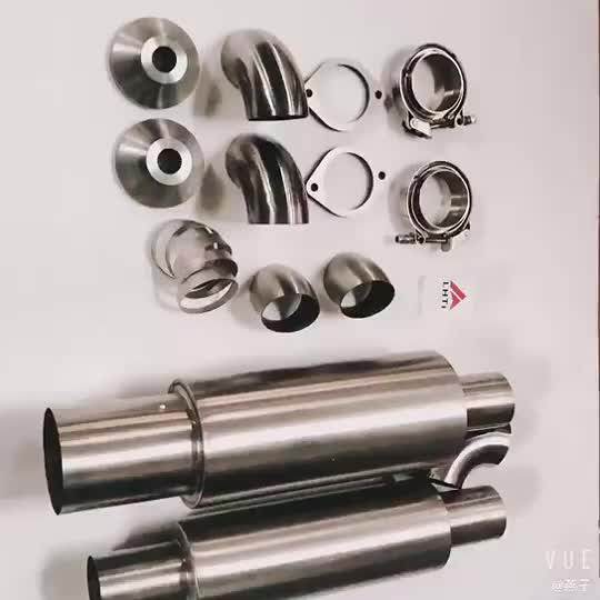 Gr2 3" 4" Titanium Exhaust Pipe Input Output Muffler For Auto Or Motor