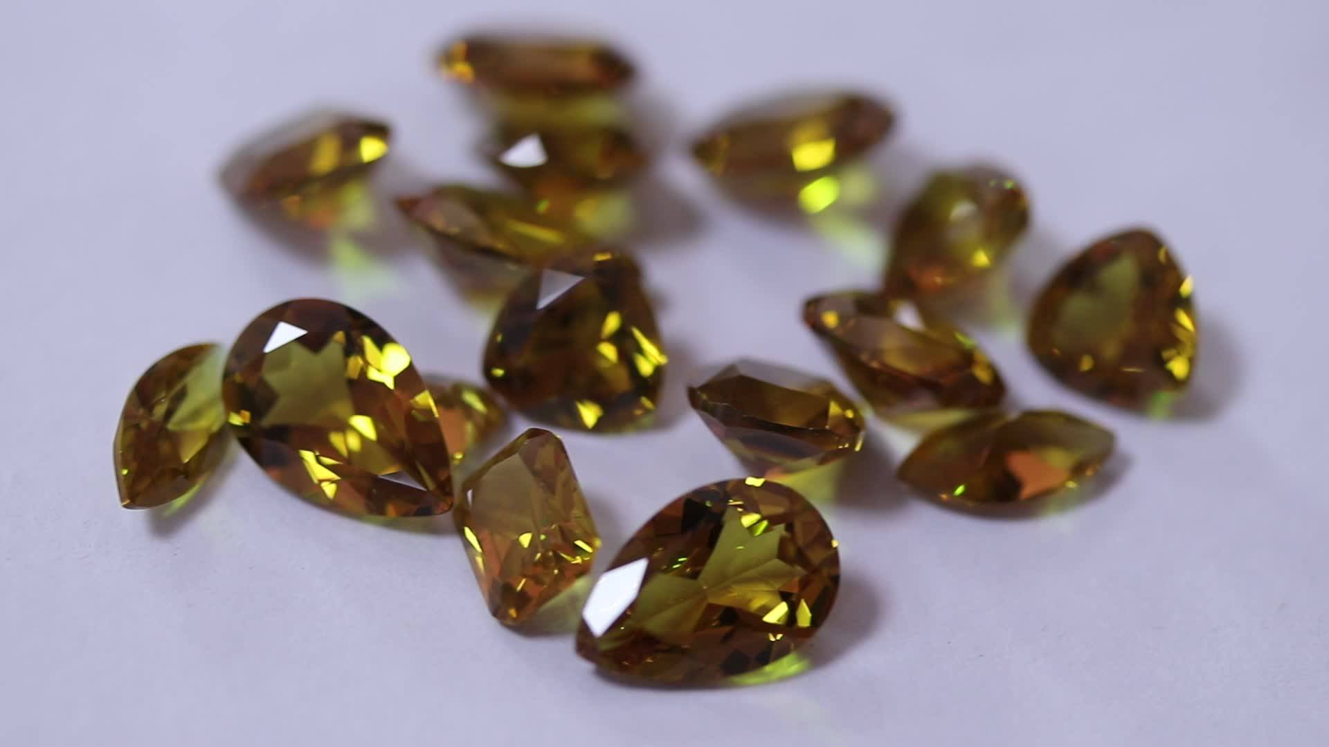 Nanosital Gems Different Scenes,Different Colors Pear Synthetic