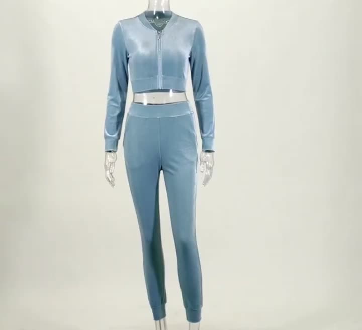 velour rhinestone tracksuits