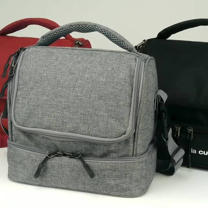 China Supplier Newest Insulated Tote Cooler Bag Double Deck Heavyduty