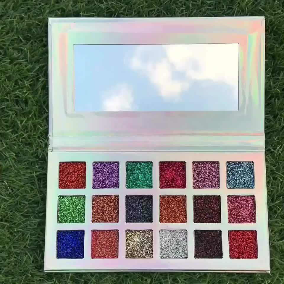 Wholesale Private Label Custom Pressed Glitter Eyeshadow Palette Makeup