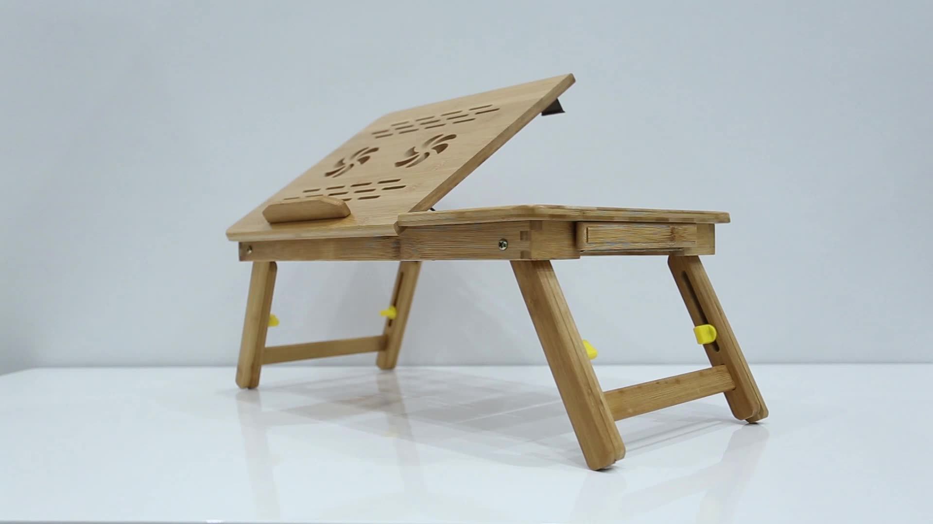 Wholesale Mini Laptop Desk Small Folding Laptop Table Bamboo Folding