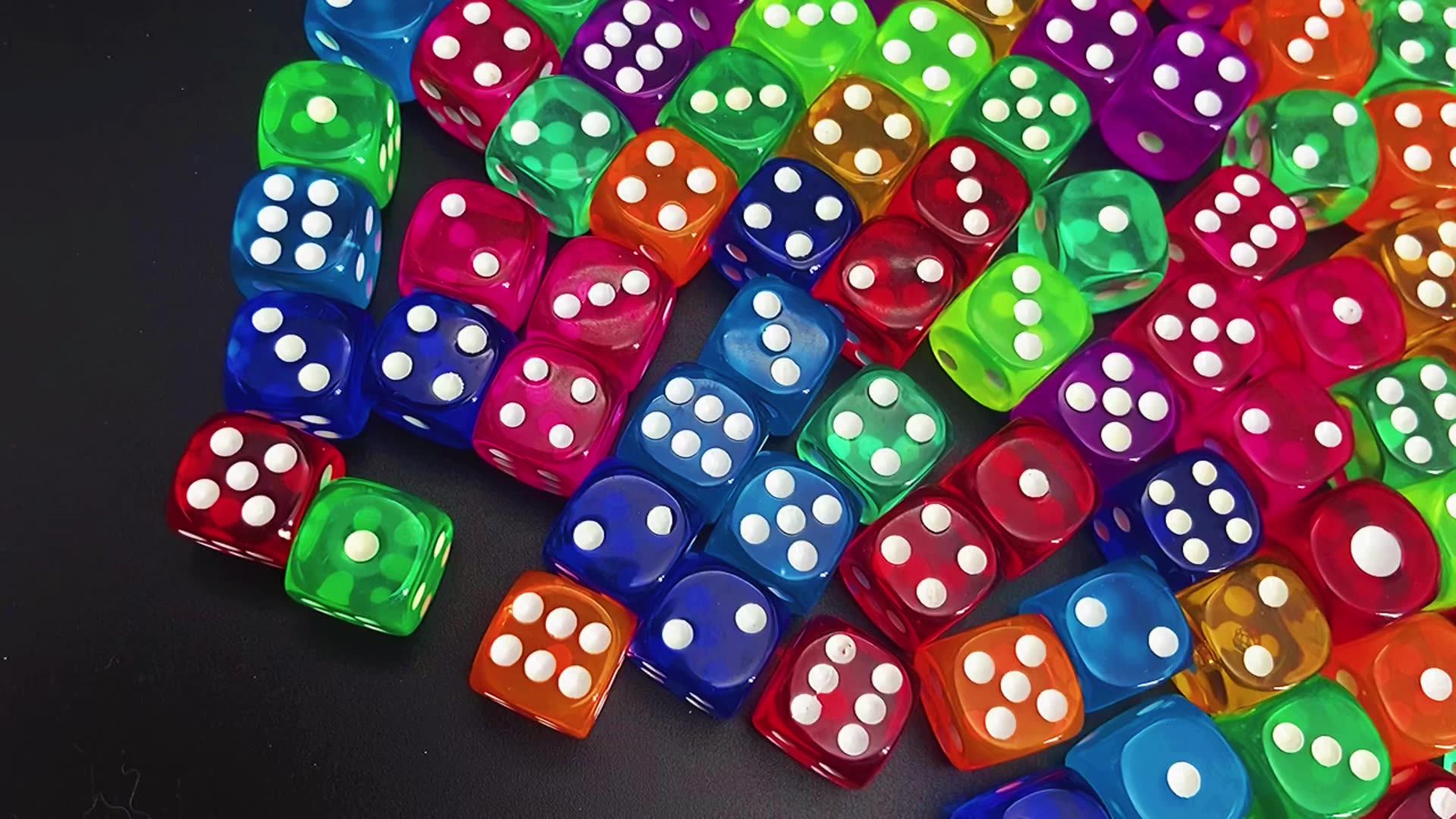 Wholesale 16mm Dice D6 Round Corner Transparent Red Dice With White Dot