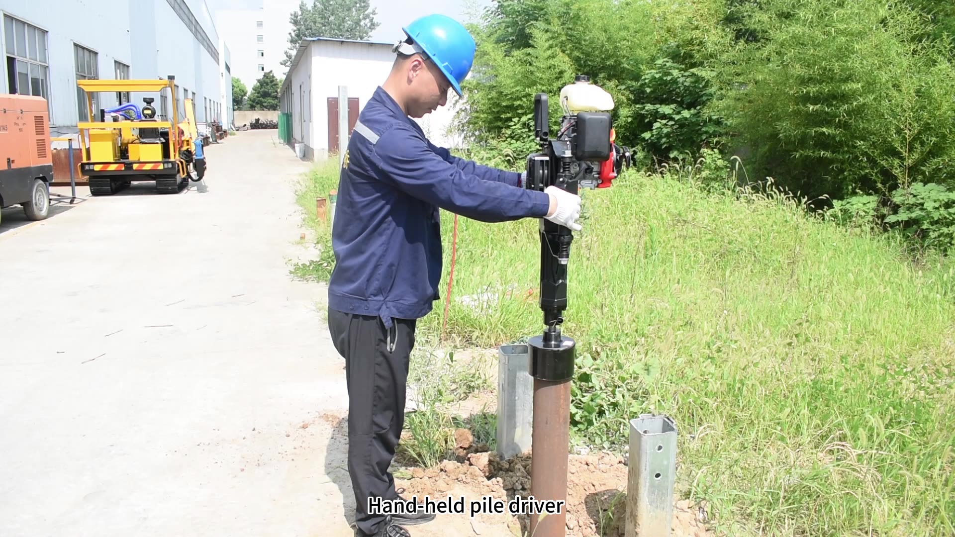 Hand Held Post Driver Powered Pile Driver Petrol Post Driver For