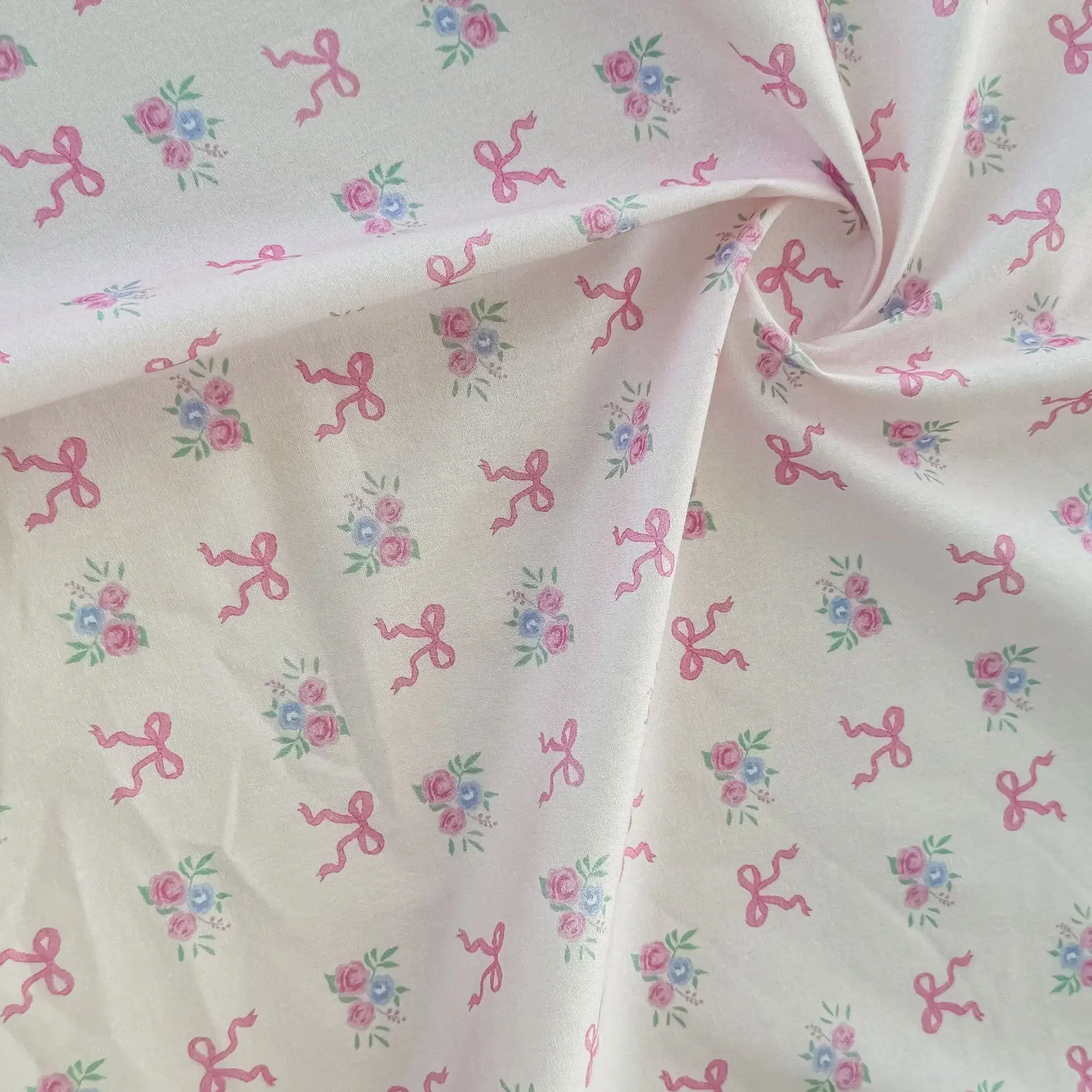 Cotton INS Wind Bow Floral Printed and Dyed Cloth Bags Children's Clothing dress Home Clothes Pajamas Clothing Fabric