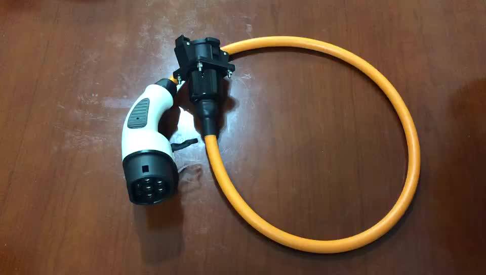 32amp Type 2 Mennekes Female Ev Plug Type 2 To Type 1 Ev Charging Socket Electric Car Charger