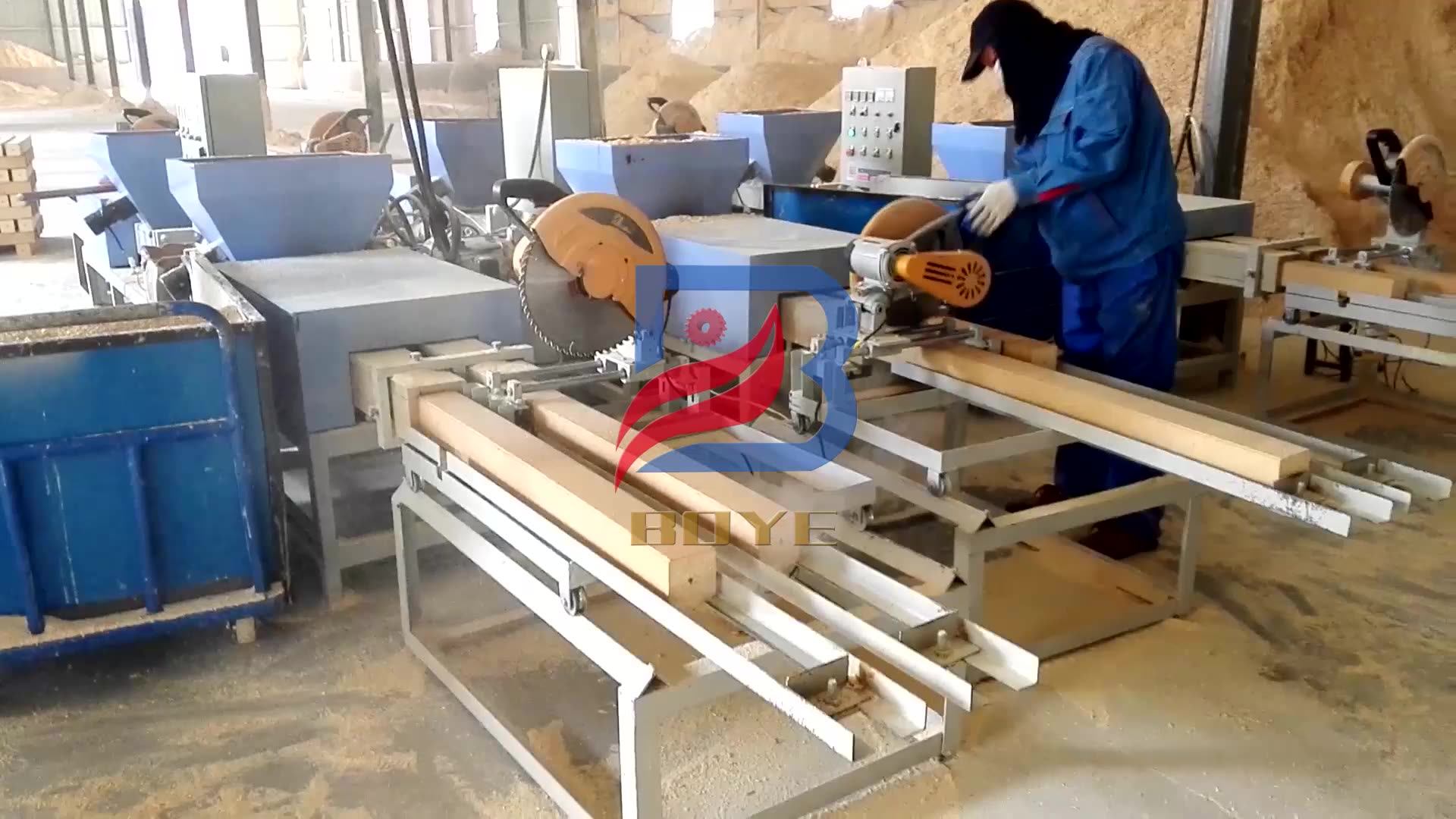 Compressed Wood Pallet Sawdust Block Extruding Making Machine Buy