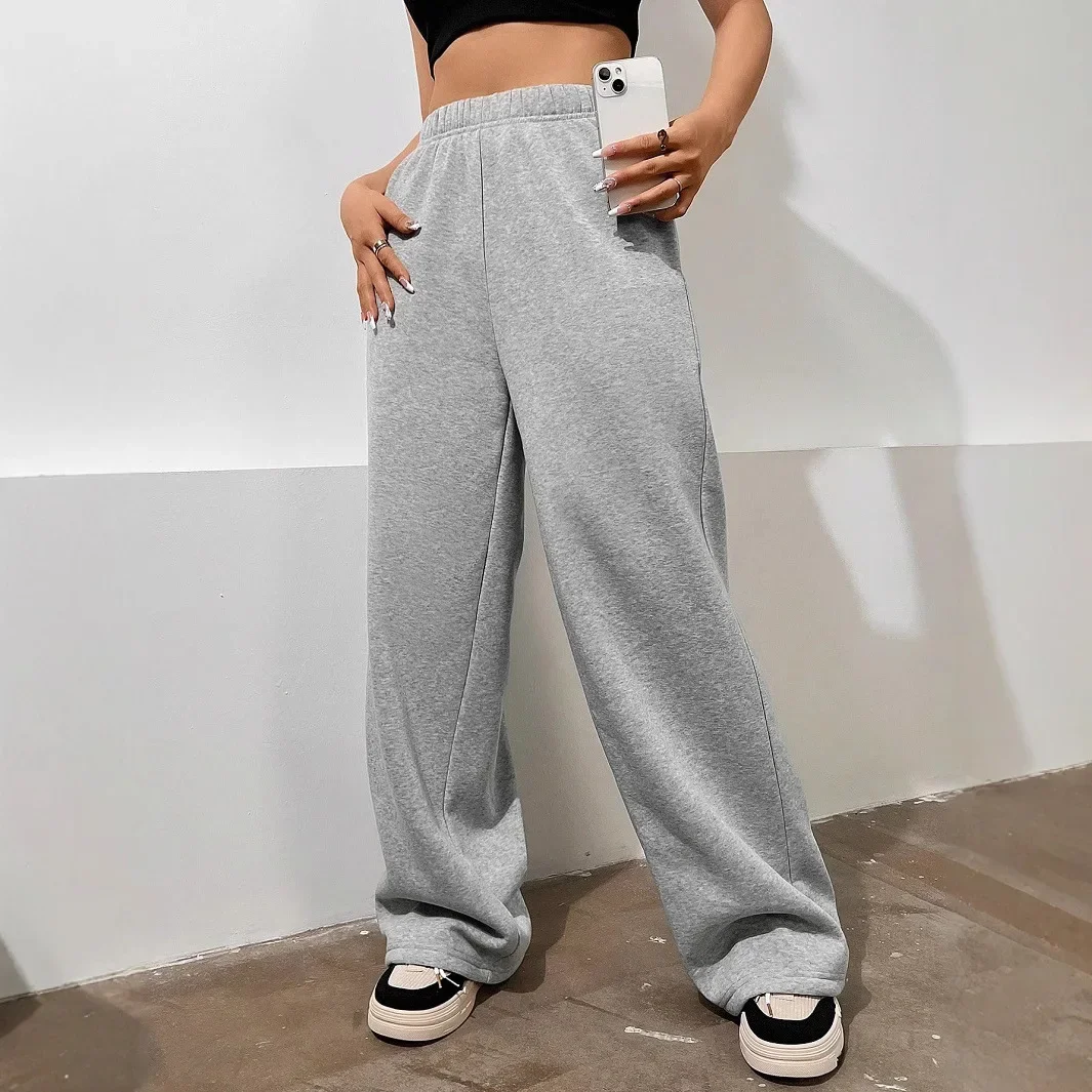 Cross-border Foreign Trade 2024 Amazon ebay AliExpress wish European and American Women's Casual Loose Solid Color Sports Pants