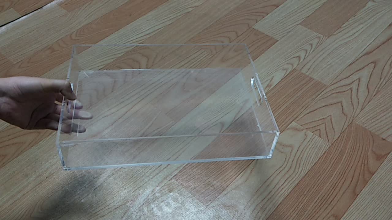 Custom Lucite Acrylic Paper Insert Serving Tray,Factory Wholesale