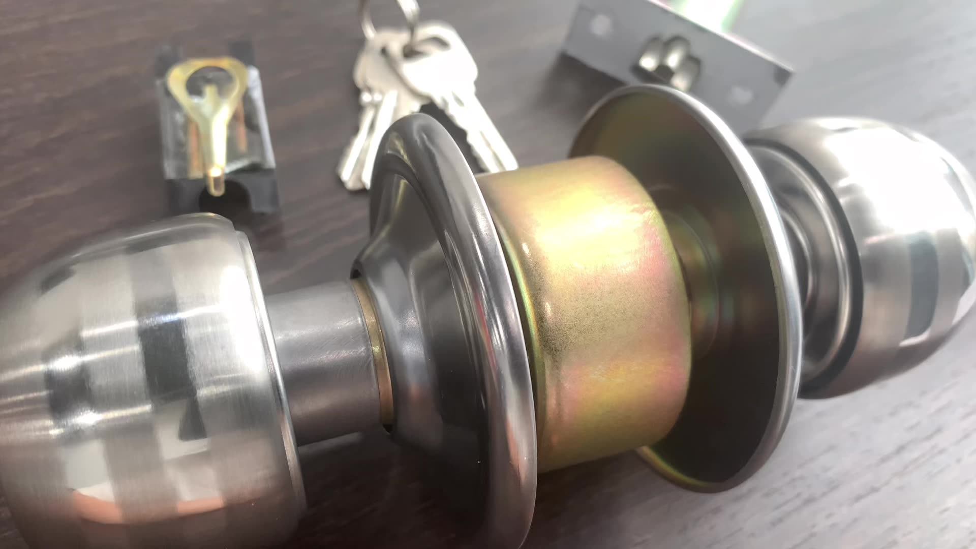 Cerradura De Pomo Cylindrical Door Lockset Stainless Steel 201 Bathroom