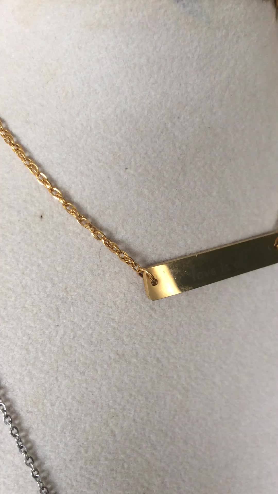 steel bar necklace