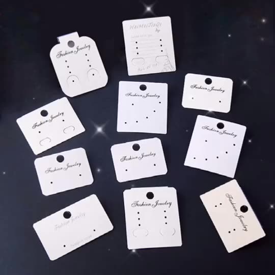 Earring Label Custom Private Label Printed Bracelet Earing Display Paper Card Holder ...