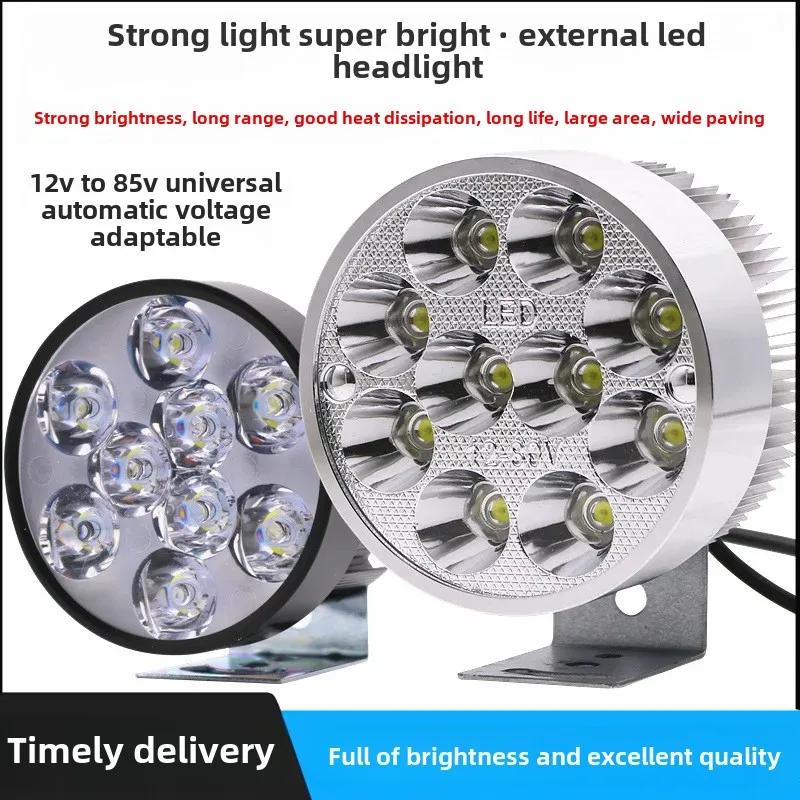 Electric car light electric scooter external led headlight tricycle modified spotlight headlight super bright led light
